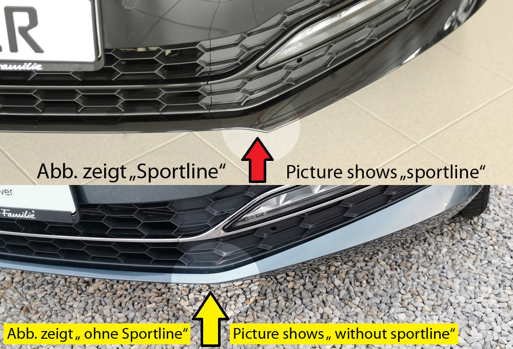 Rieger Skoda Superb (3V) Sportline Facelift Front Splitter