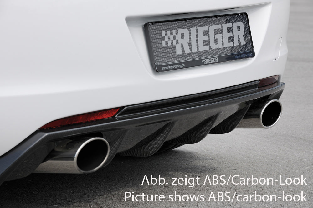 Rieger Vauxhall Astra J 5DR Pre-Facelift Dual Exit Rear Diffuser - Gloss Black