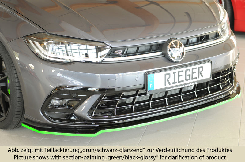 Rieger VW Polo AW GTI/R-Line Facelift Front Splitter