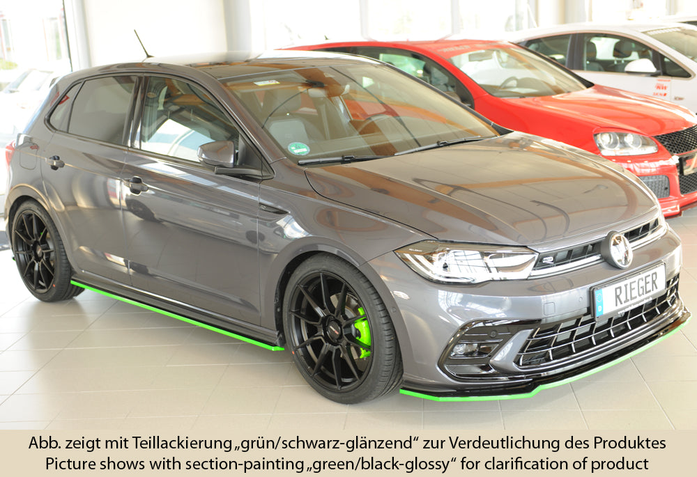 Rieger VW Polo AW GTI/R-Line Facelift Front Splitter