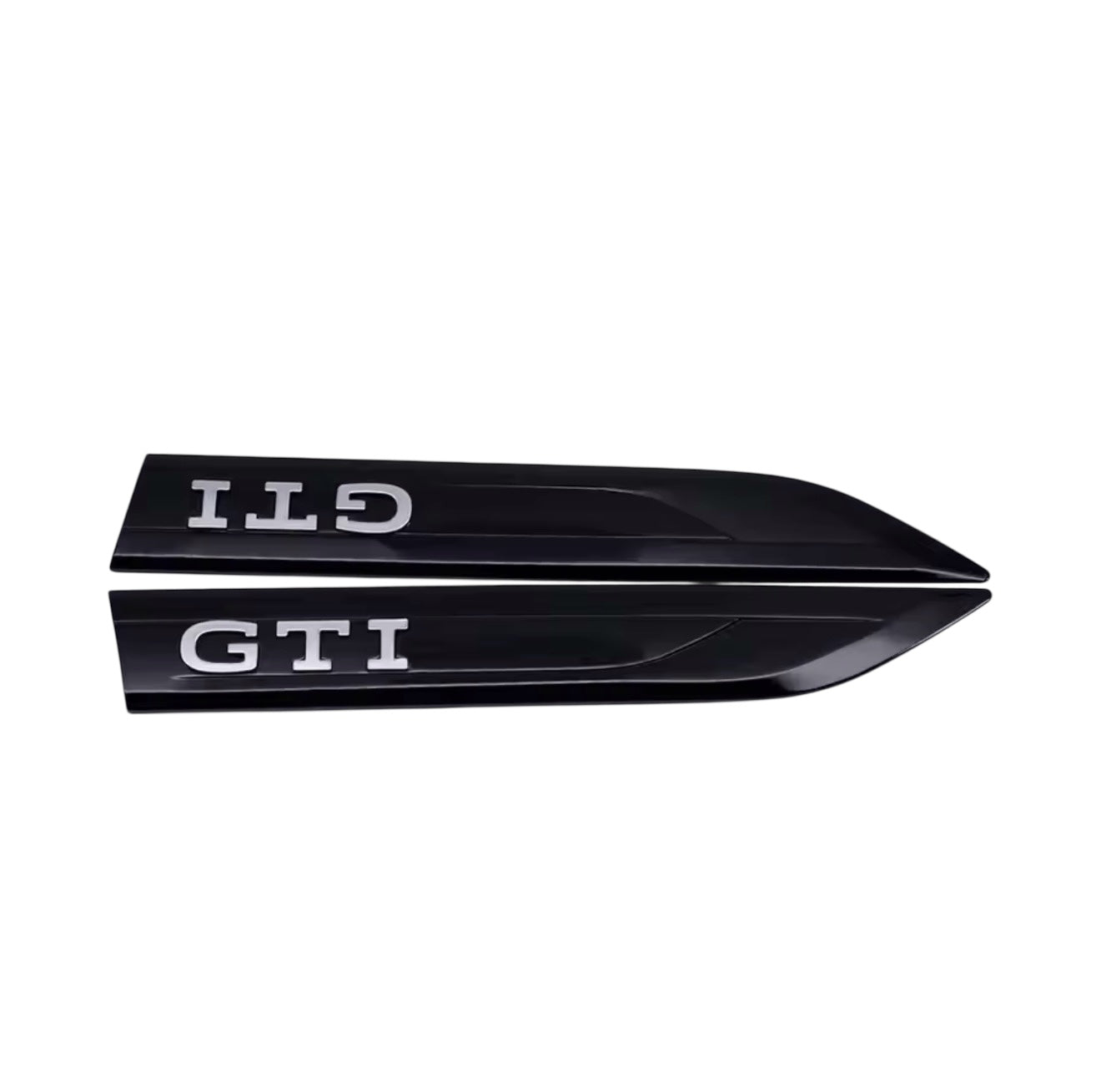 Volkswagen GTI Side / Wing Badges (2020+ Style / 19.8cm x 2.9cm Version)