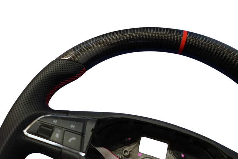 Seat Ibiza / Seat Leon MK3 Carbon Fibre Steering Wheel (2013 - 2021) - SWSEATLEON1