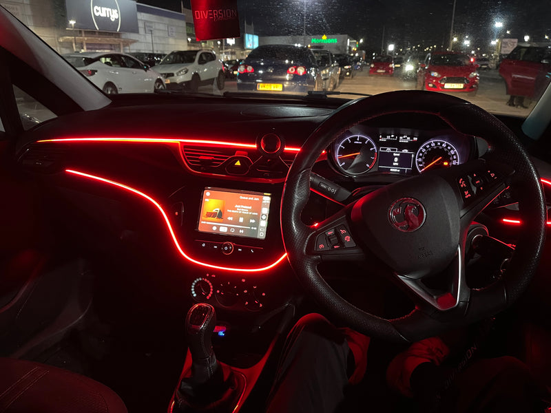 LED Interior Ambient Mood Lighting Kit Multi-Colour USB Powered & App Controlled (All Cars)