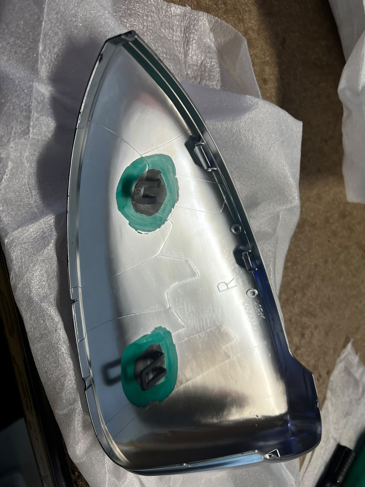 CLEARANCE 8010 - Volkswagen Golf MK7/7.5 Satin Chrome Wing Mirror Covers (Satin Silver Chrome)