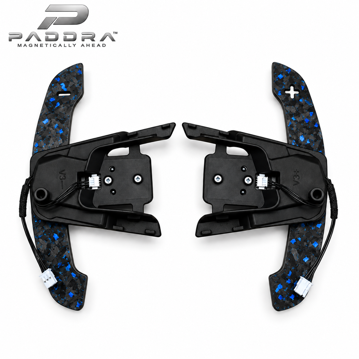 PADDRA - VW Golf, Polo & Scirocco DSG Blue Forged Carbon Magnetic Paddles