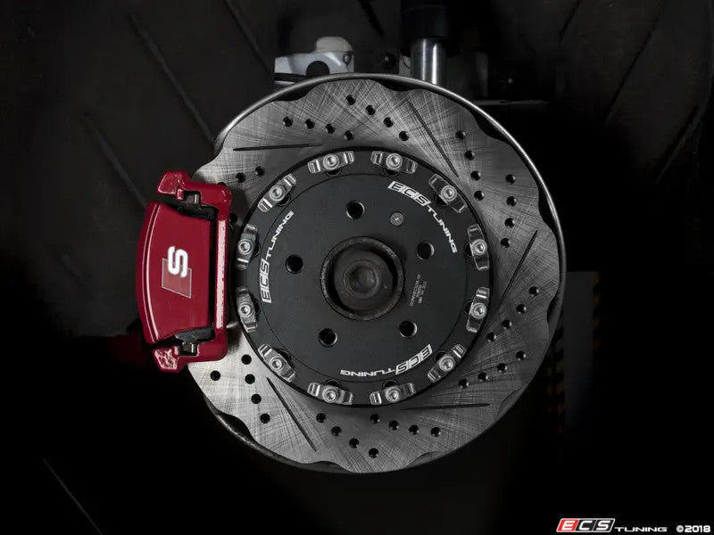 ECS Front & Rear 2-Piece Scalloped Brake Rotor Kit - Audi S4 and S5 B8