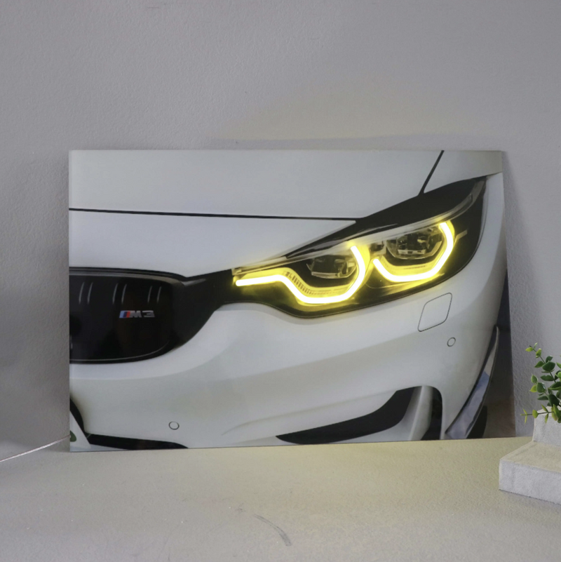 Custom LED Gloss Car Canvas Wall Art - Customise Yours / 60x40cm - DIVERSION