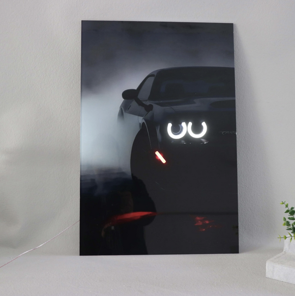 DODGE CHALLENGER 1 LED Acrylic Wall Art / 60x40cm - DIVERSION