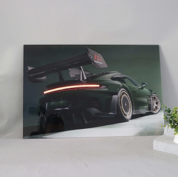 PORSCHE GT3 RS MANTHEY RACING LED Acrylic Wall Art / 60x40cm - DIVERSION