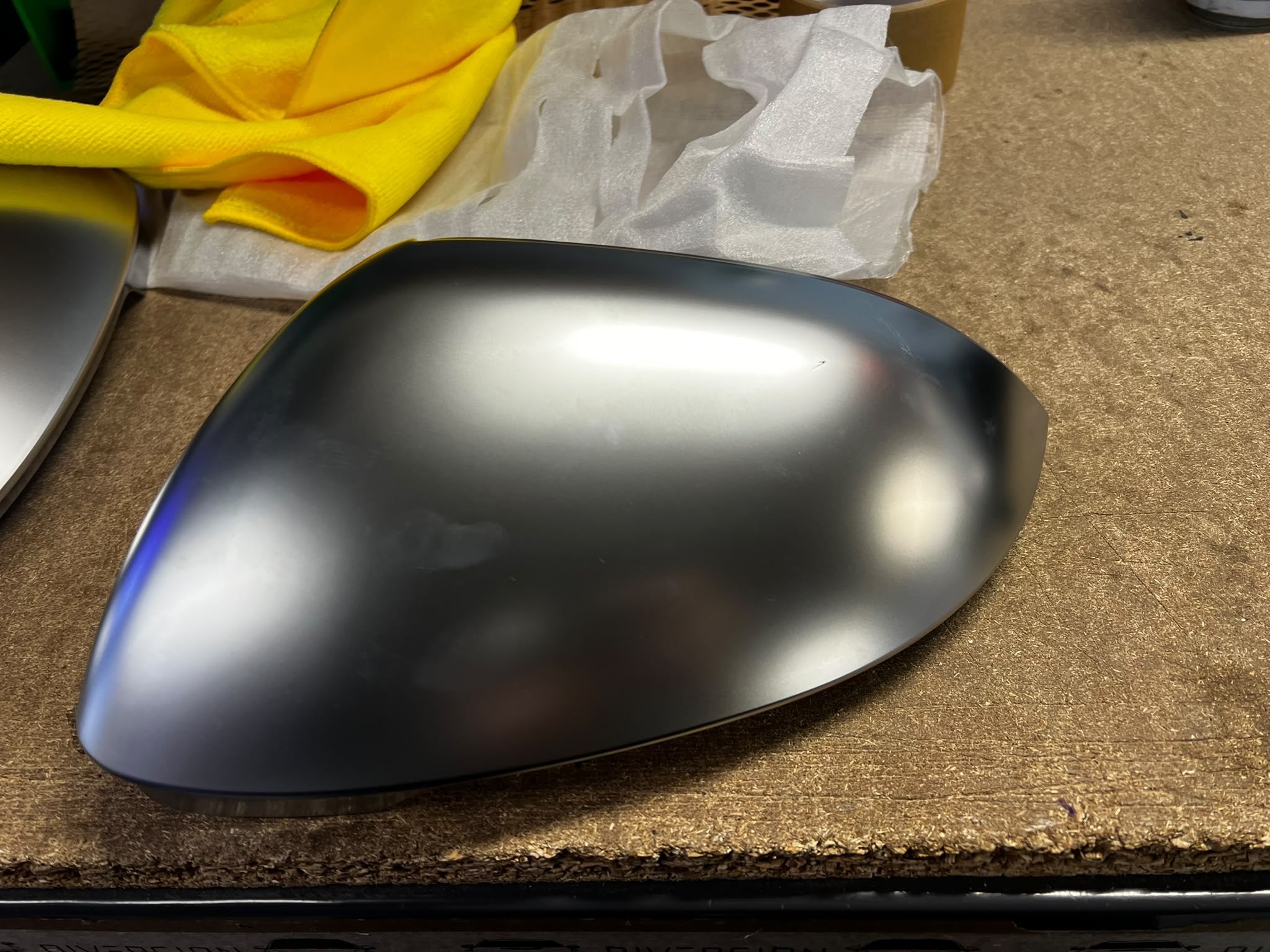 CLEARANCE 8007 - Volkswagen Golf MK8 / ID3 Satin Chrome Silver Mirror Covers (2020+ Models)