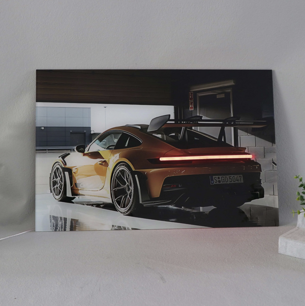 PORSCHE GT3 RS LED Acrylic Wall Art / 60x40cm - DIVERSION