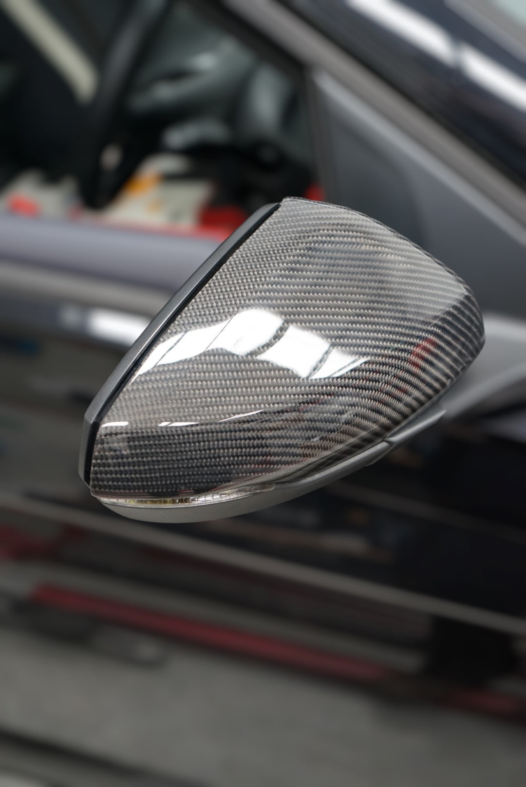 Volkswagen Polo AW MK6 / MK6.5 Carbon Fibre Replacement Mirror Covers (2018+ Models)
