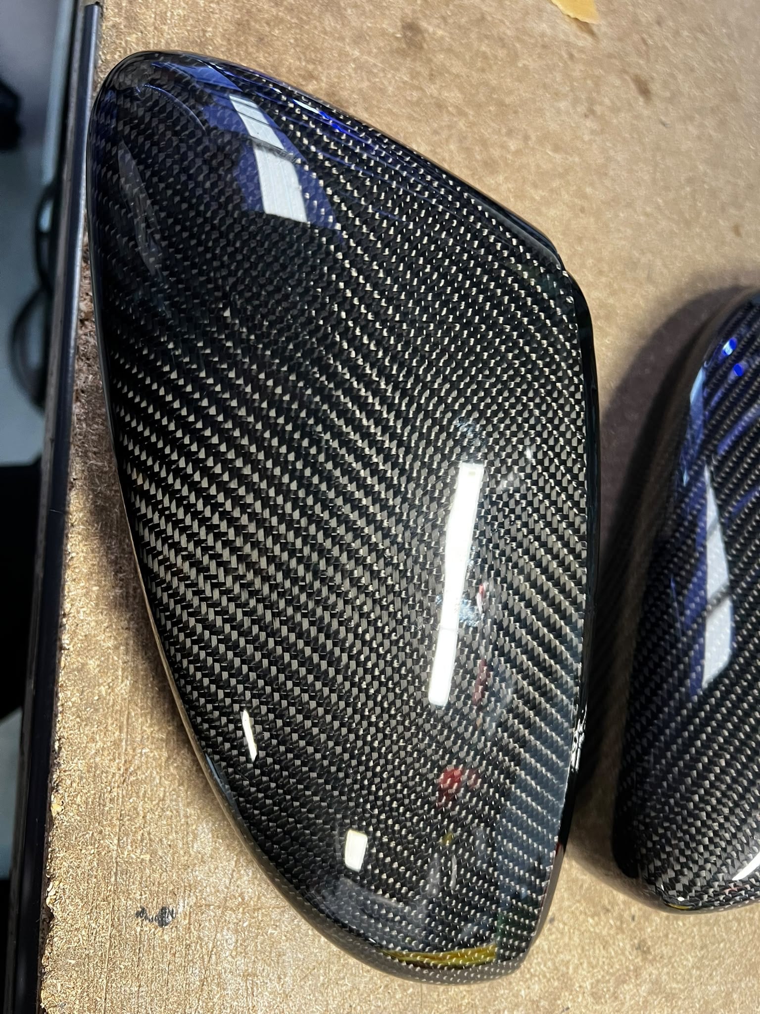 CLEARANCE 8005 - Volkswagen Scirocco / Beetle / Jetta Carbon Fibre Wing Mirror Replacement Caps (2009+ Models)