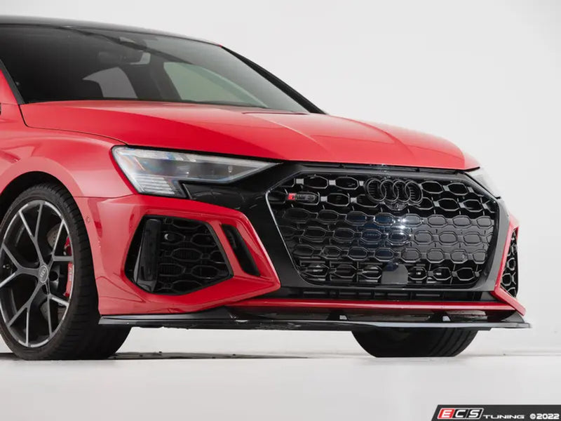 ECS Tuning Front Lip Gloss Black - 8Y RS3