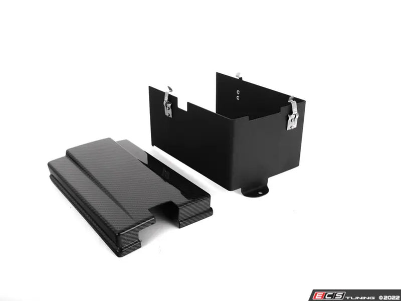 ECS Tuning Matte Black / Carbon Fibre Battery Cover Kit - MK8 GTI / Golf R