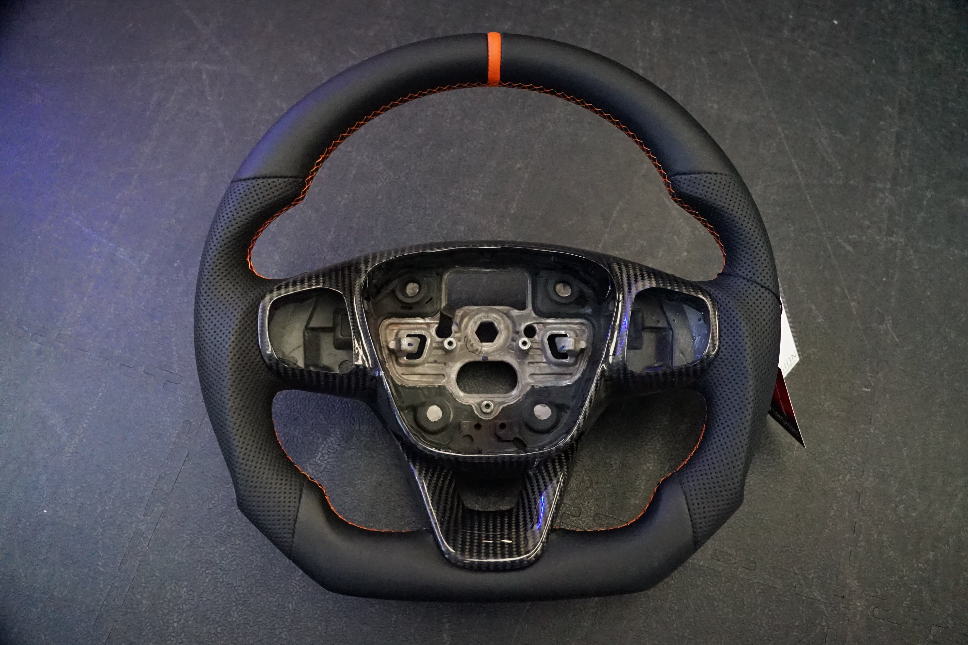 Ford Fiesta MK8 / Focus MK4 Custom Leather Steering Wheel - SWFIESTAMK87