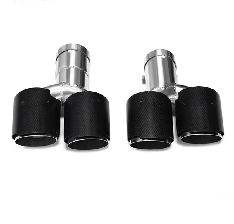 Quad Exhaust Tailpipes For BMW G01 X3 G02 X4 30i 2.0T 2022-2023 Petrol Carbon Fiber Tailpipe Muffler Exhaust System
