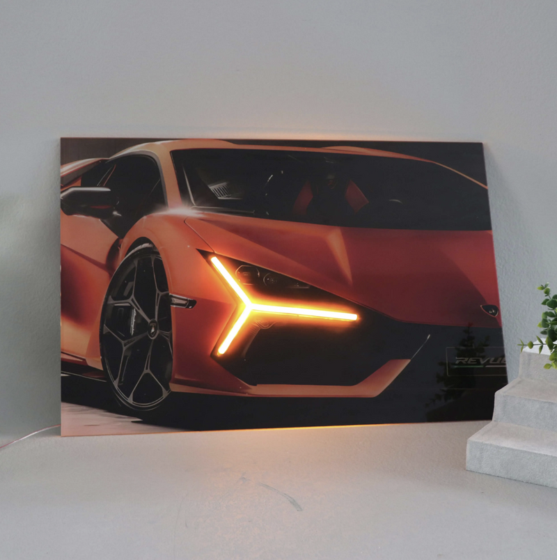 Custom LED Gloss Car Canvas Wall Art - Customise Yours / 60x40cm - DIVERSION