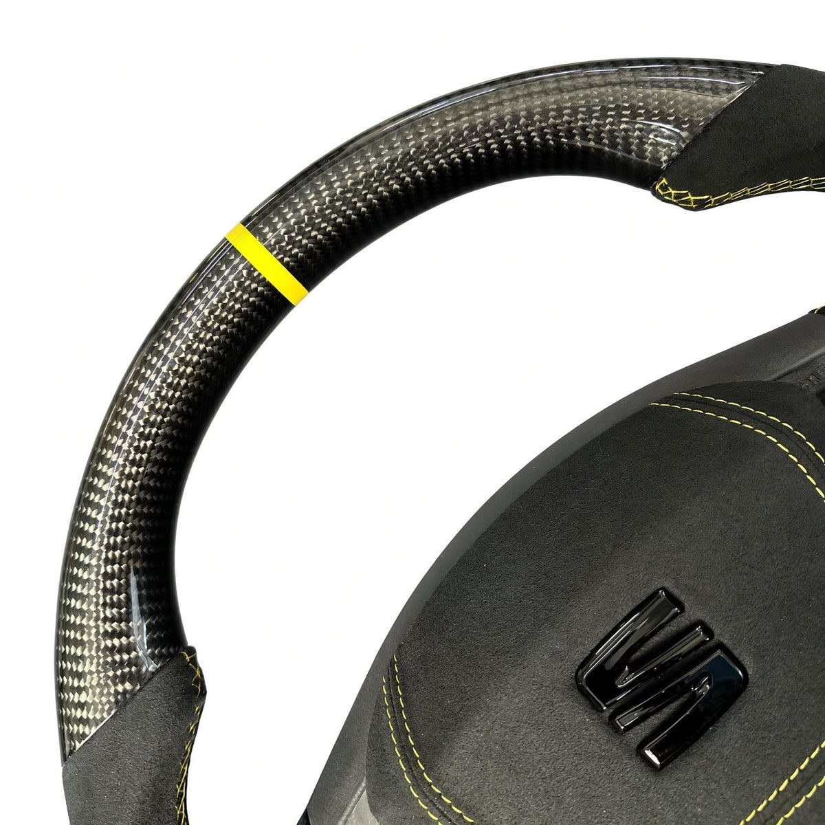 SEAT Leon MK3 DSG Custom Carbon Fibre / Leather Steering Wheel (2013 - 2021)
