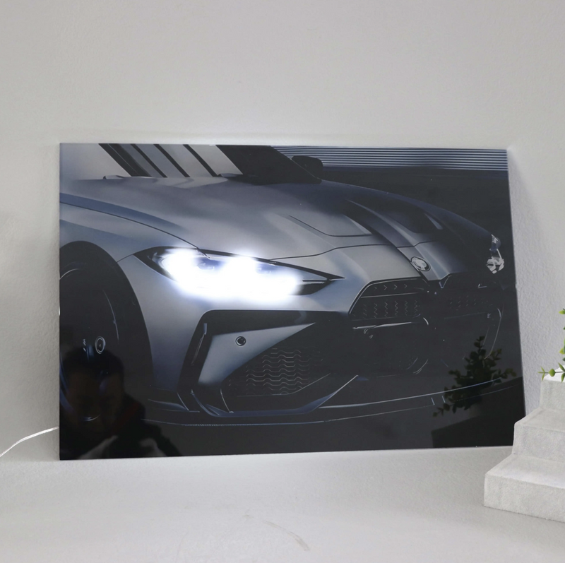 Custom LED Gloss Car Canvas Wall Art - Customise Yours / 60x40cm - DIVERSION