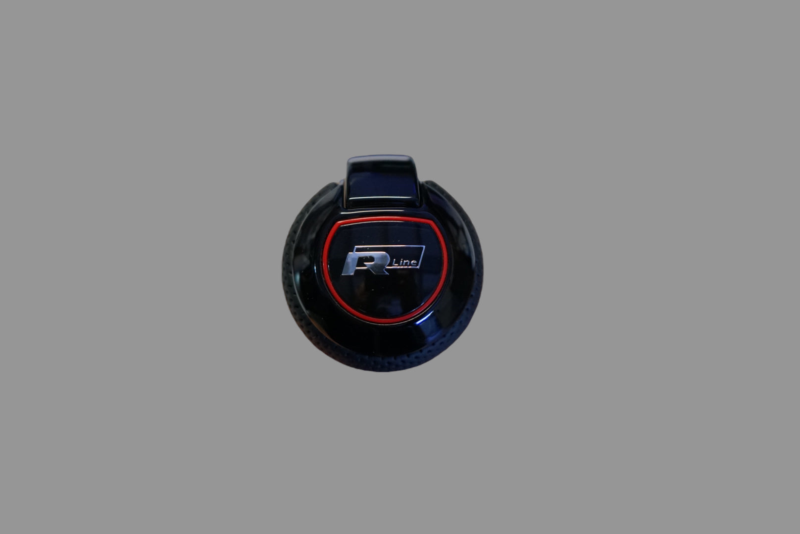 Volkswagen VW DSG Round Gear Selector Knob Perforated Leather GTI / R / R Line Logo