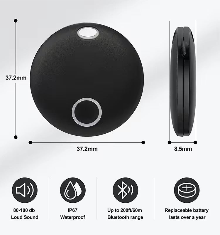 'Find My' Smart Fob GPS Key Tracker (Black Or White)