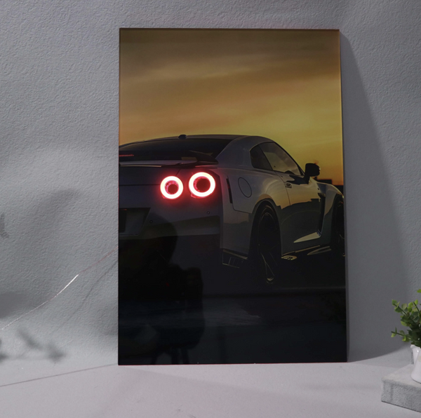 Nissan GT-R R35 LED Acrylic Wall Art / 60x40cm - DIVERSION