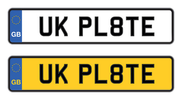 UK Vehicle Customisable Registration Plates Pair / 3D GEL / 4D / Standard