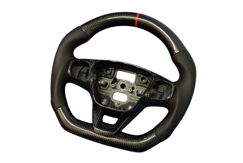 Ford Fiesta MK8 / Focus MK4 Custom Leather Steering Wheel - SWFIESTAMK84