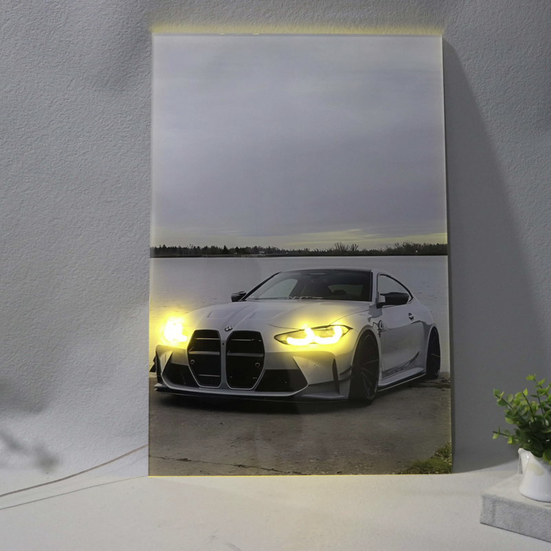 Custom LED Gloss Car Canvas Wall Art - Customise Yours / 60x40cm - DIVERSION