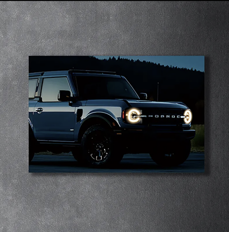 Custom LED Gloss Car Canvas Wall Art - Customise Yours / 60x40cm - DIVERSION