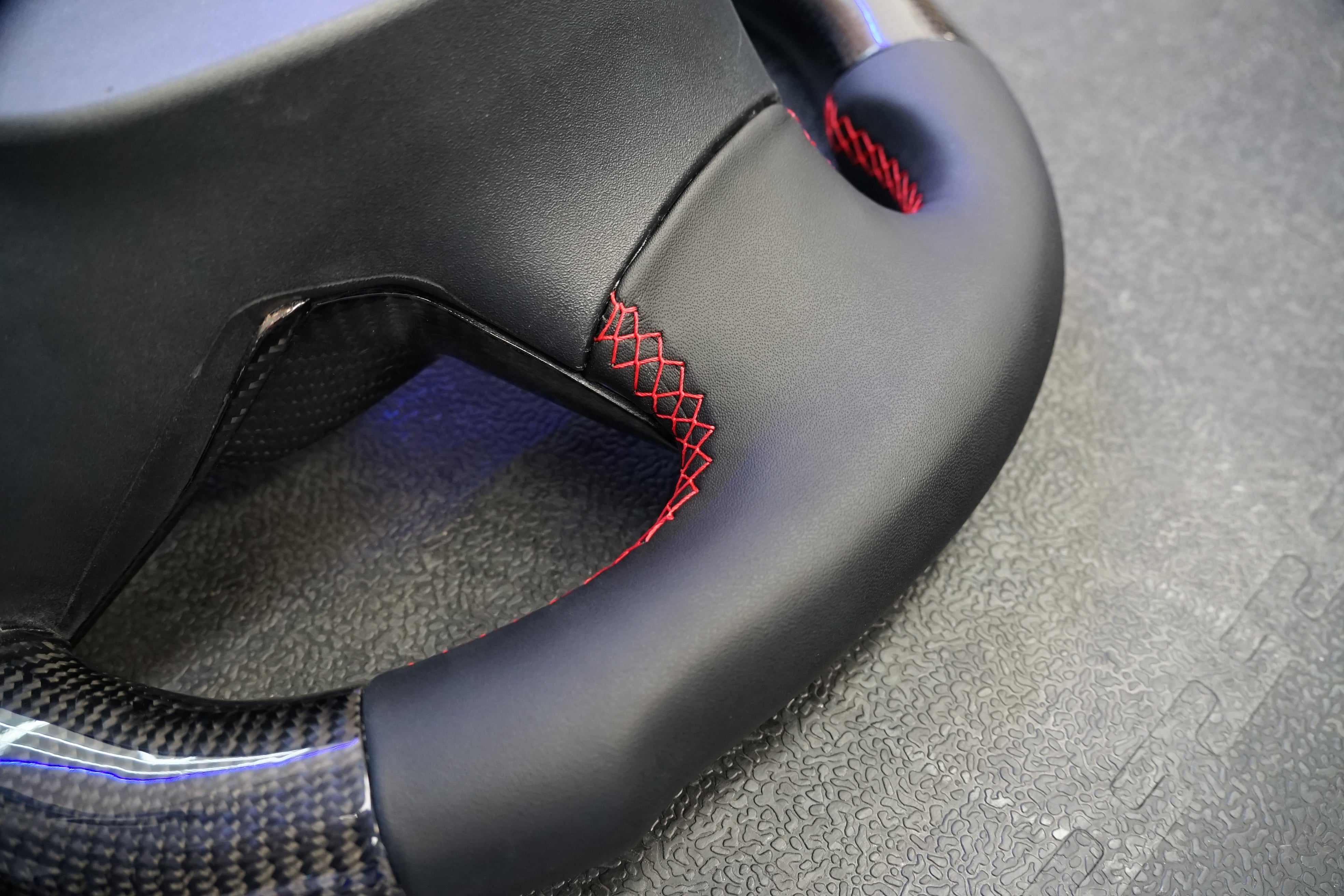 Ford Fiesta MK8 / Focus MK4 Custom Leather Steering Wheel - SWFIESTAMK86