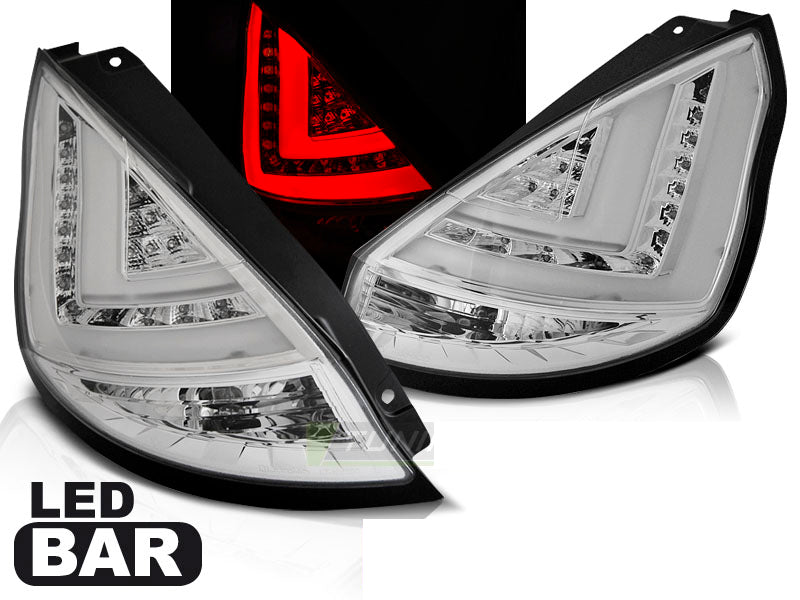 Ford Fiesta MK7.5 LED Custom Tail Lights (2013-2017) CLEAR