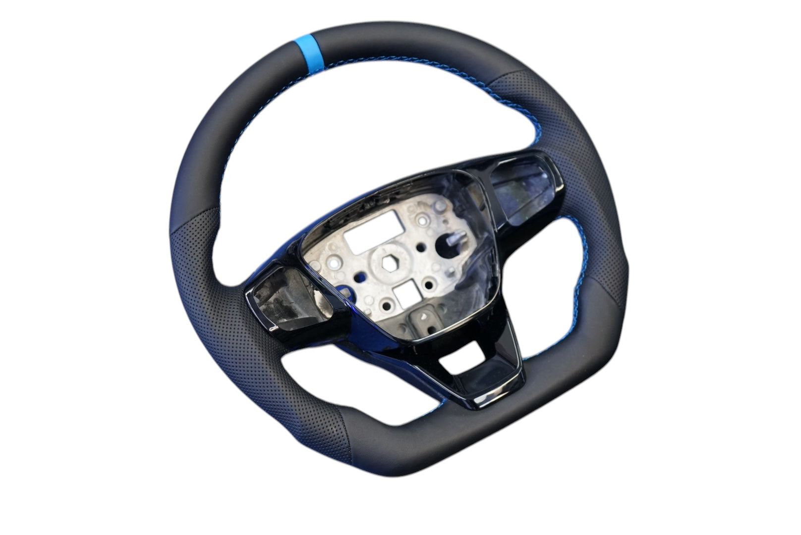 Ford Transit Custom 2018+ Perforated Leather Steering Wheel - SWTRANCUS13