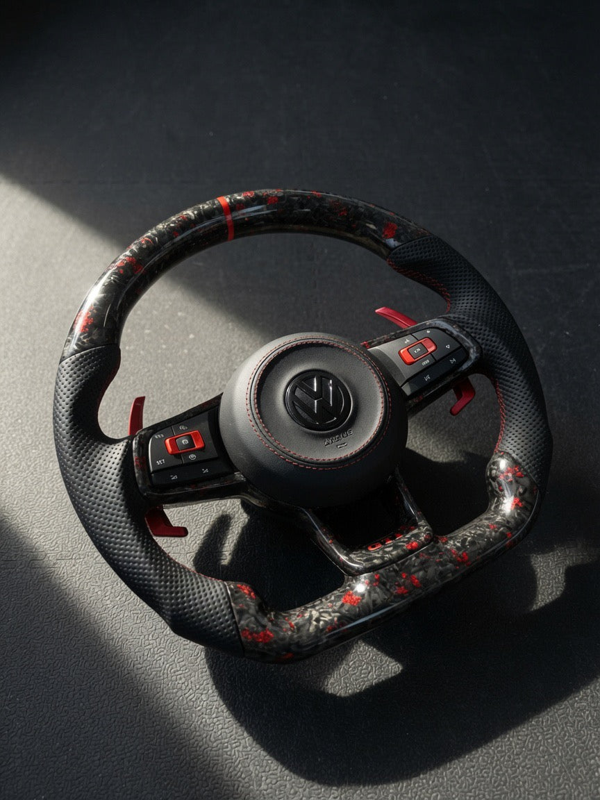 Volkswagen Golf MK7 / MK7.5 Polo MK5 / MK6 Carbon Steering Wheel - (IN STOCK | SWVWGTIR45)