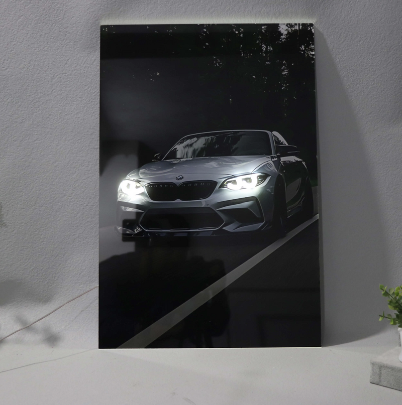 Custom LED Gloss Car Canvas Wall Art - Customise Yours / 60x40cm - DIVERSION