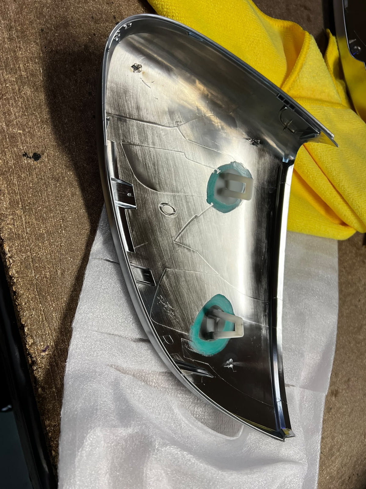 CLEARANCE 8007 - Volkswagen Golf MK8 / ID3 Satin Chrome Silver Mirror Covers (2020+ Models)