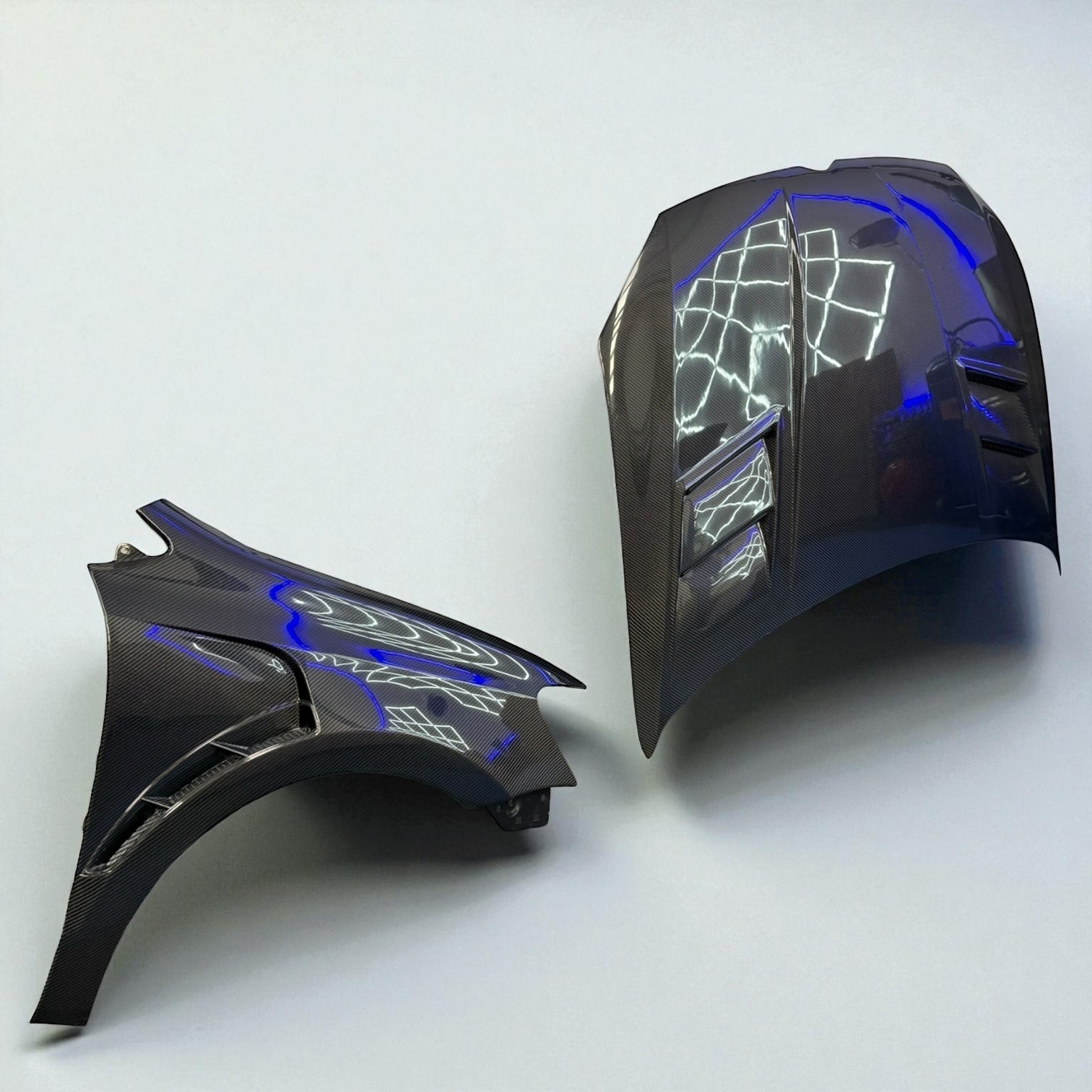 Volkswagen Polo MK5 V2 Genuine Carbon Fibre Bonnet & Wings Bundle (6R / 6C 09 - 17 Models) DIVERSION