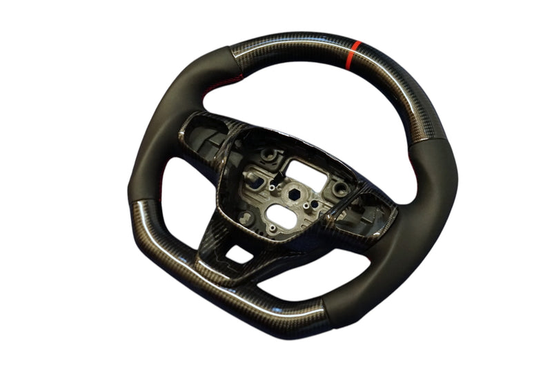 Ford Fiesta MK8 / Focus MK4 Custom Leather Steering Wheel - SWFIESTAMK84