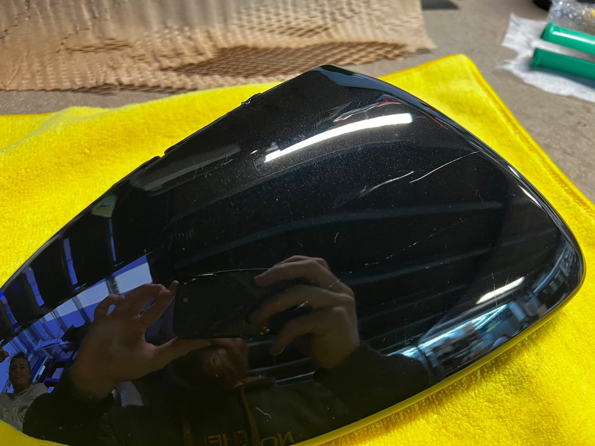 CLEARANCE 8017 - Volkswagen Golf MK7/7.5 Wing Mirror Covers in Gloss Black (2013-2019)