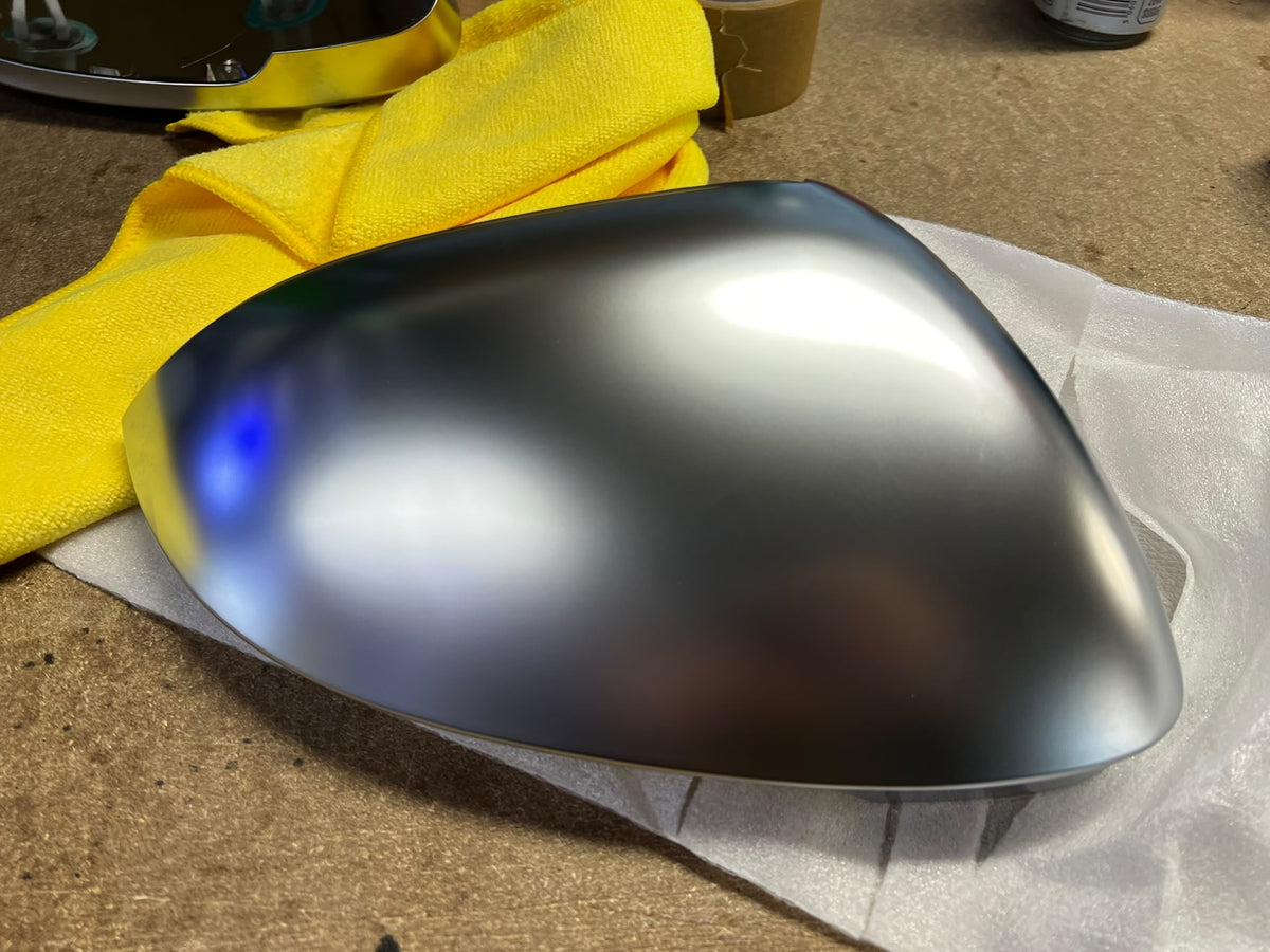 CLEARANCE 8007 - Volkswagen Golf MK8 / ID3 Satin Chrome Silver Mirror Covers (2020+ Models)