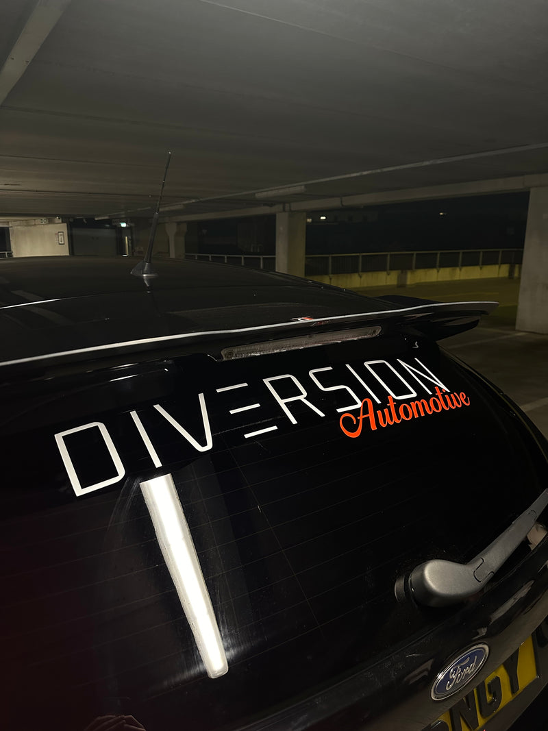 DIVERSION Automotive Vinyl Rear Window Sticker Decal (Large)