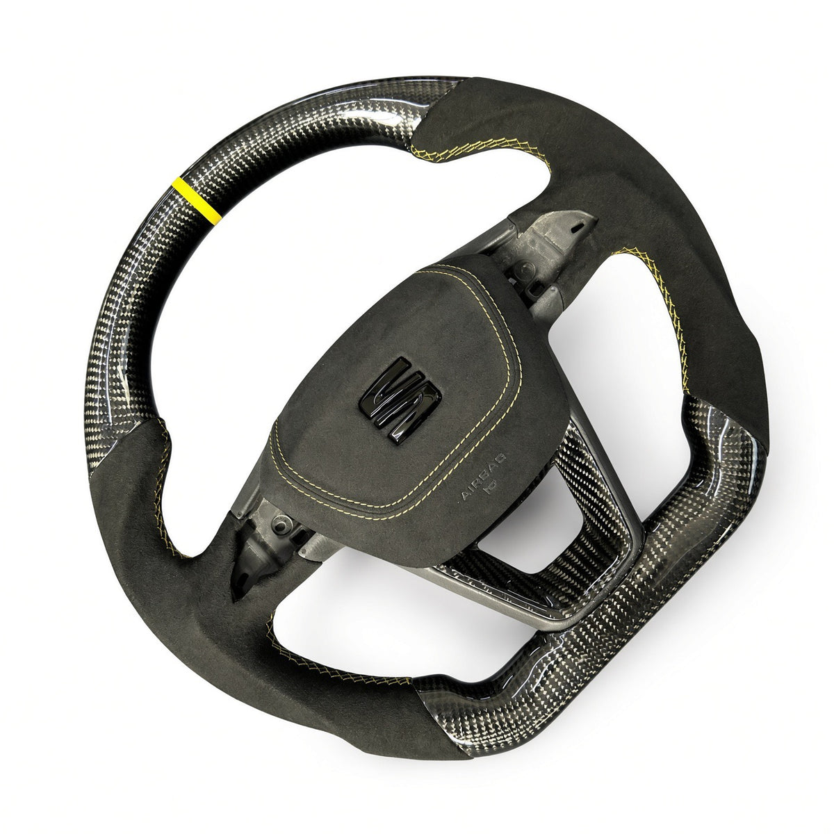 SEAT Leon MK3 DSG Custom Carbon Fibre / Leather Steering Wheel (2013 - 2021)