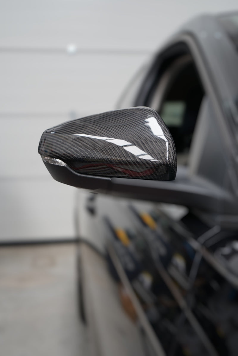 Volkswagen Polo AW MK6 / MK6.5 Carbon Fibre Replacement Mirror Covers (2018+ Models)