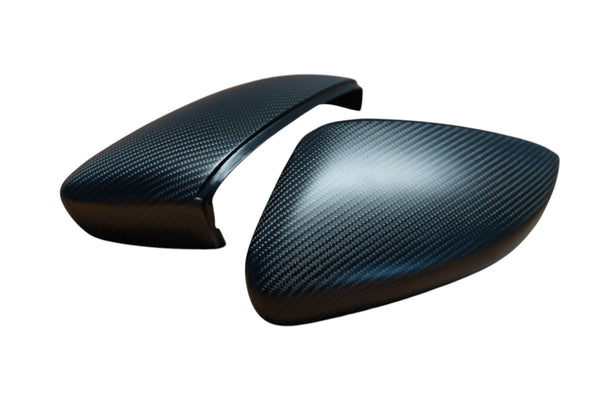 Volkswagen VW Polo Satin Carbon Fibre Replacement Wing Mirror Covers MK5 6C / 6R (2009-2017 Models)