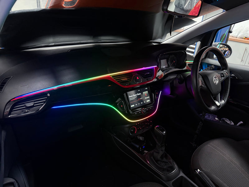 LED Interior Ambient Mood Lighting Kit Multi-Colour USB Powered & App Controlled (All Cars)