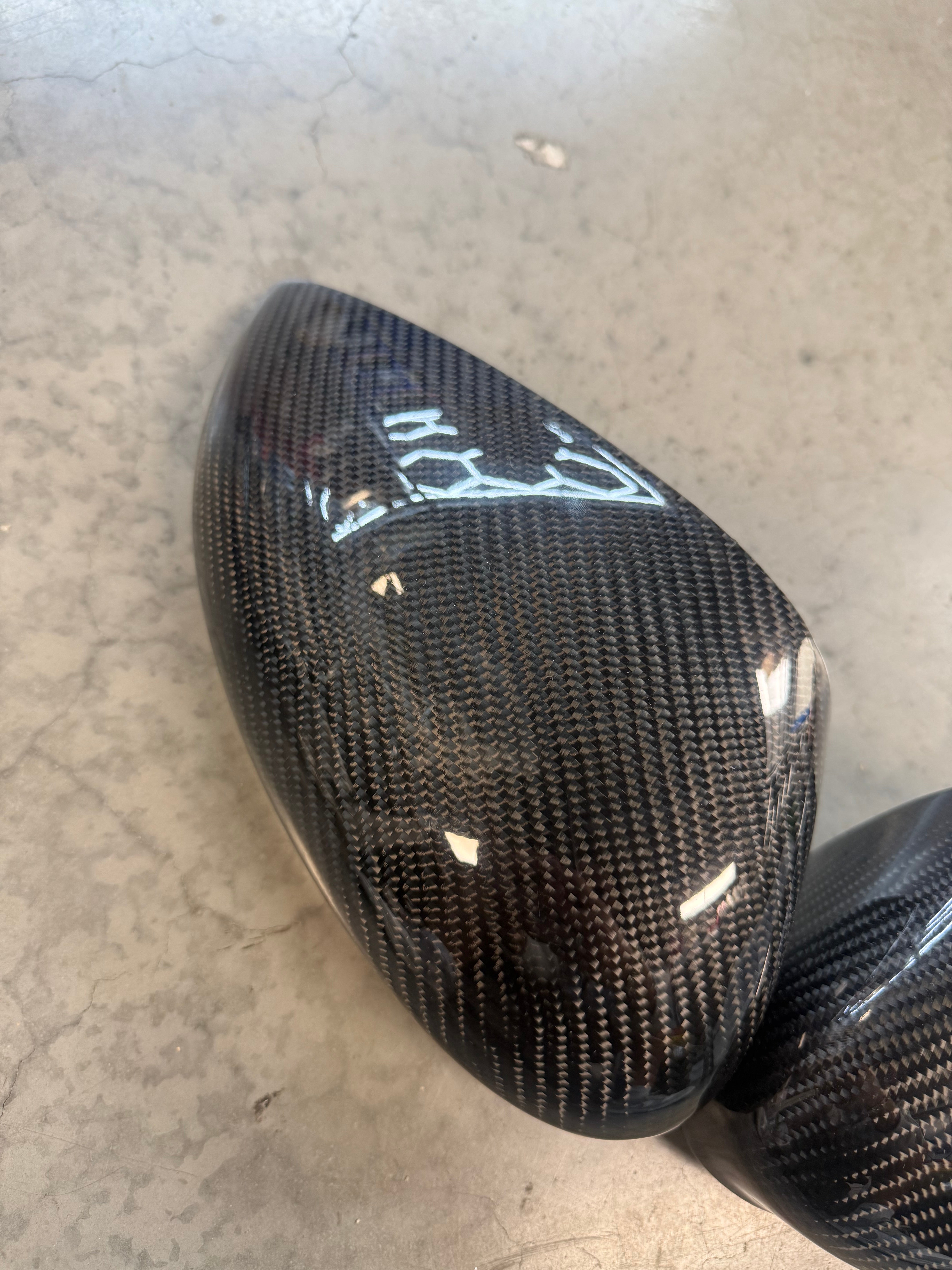 **CLEARANCE** Ford Fiesta MK7/7.5 Genuine Carbon Fibre Wing Mirror Replacement Covers (Carbon Replacement)