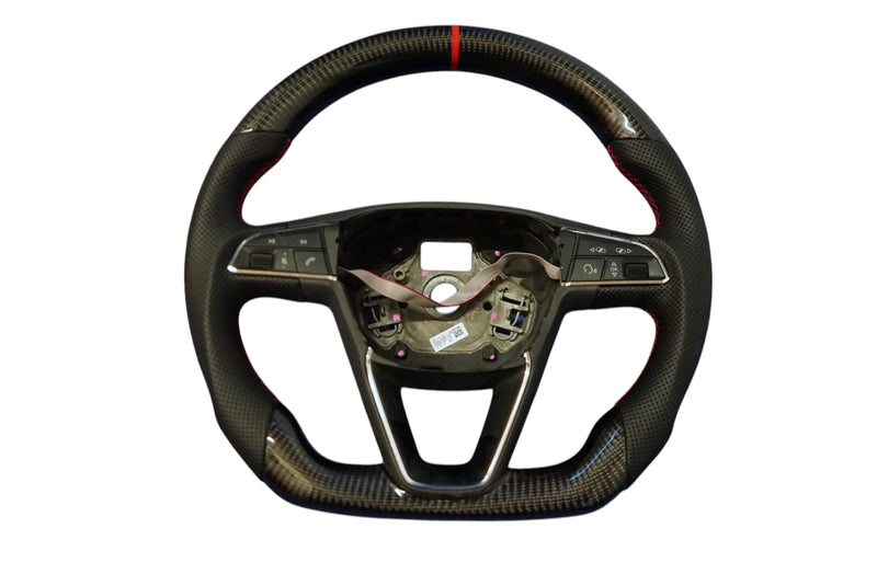 Seat Ibiza / Seat Leon MK3 Carbon Fibre Steering Wheel (2013 - 2021) - SWSEATLEON1