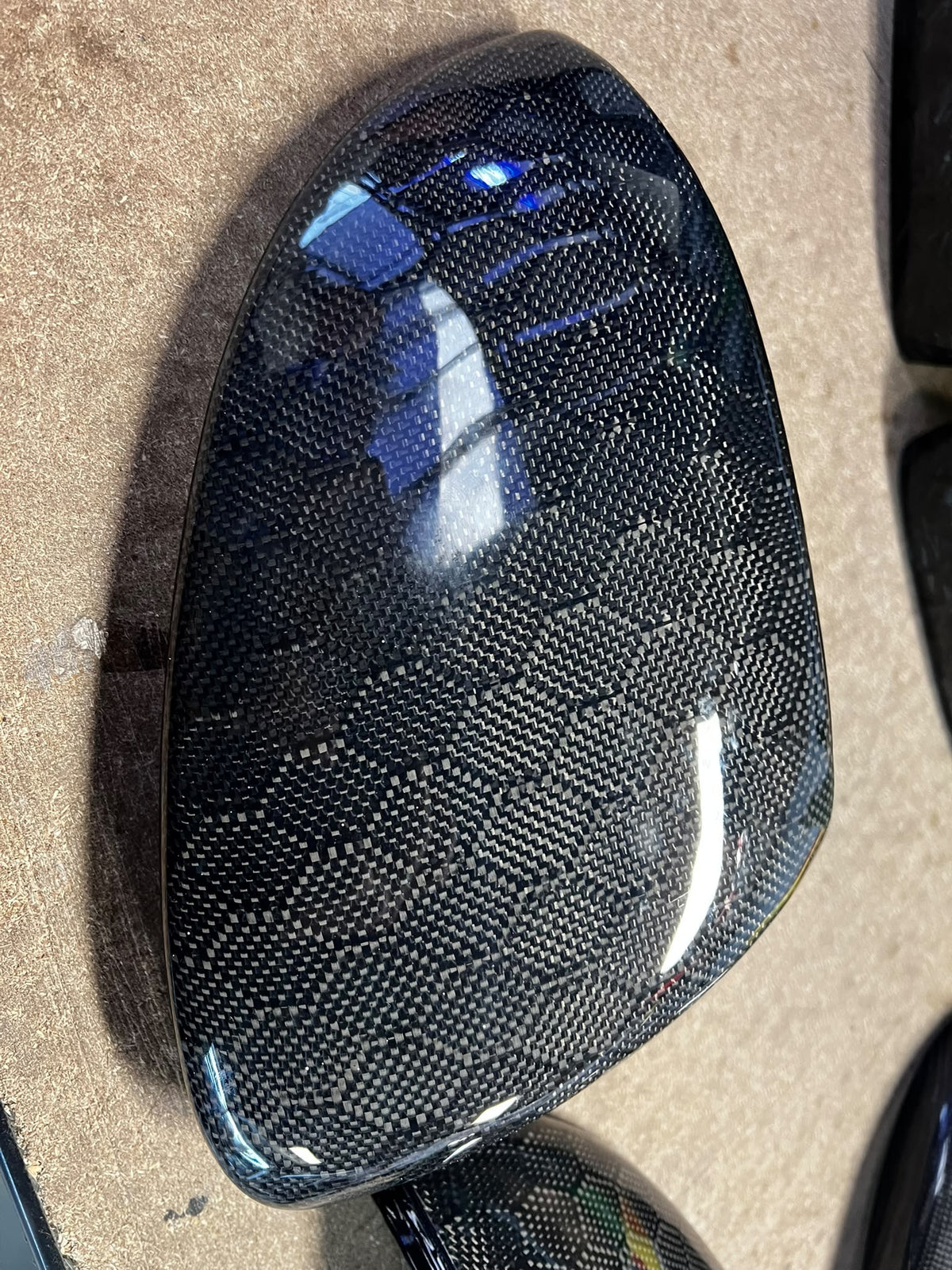 CLEARANCE 8003 - Volkswagen VW Golf MK7 / MK7.5 Genuine Carbon Fibre HEX Style Wing Mirror Covers (2013- 2019)