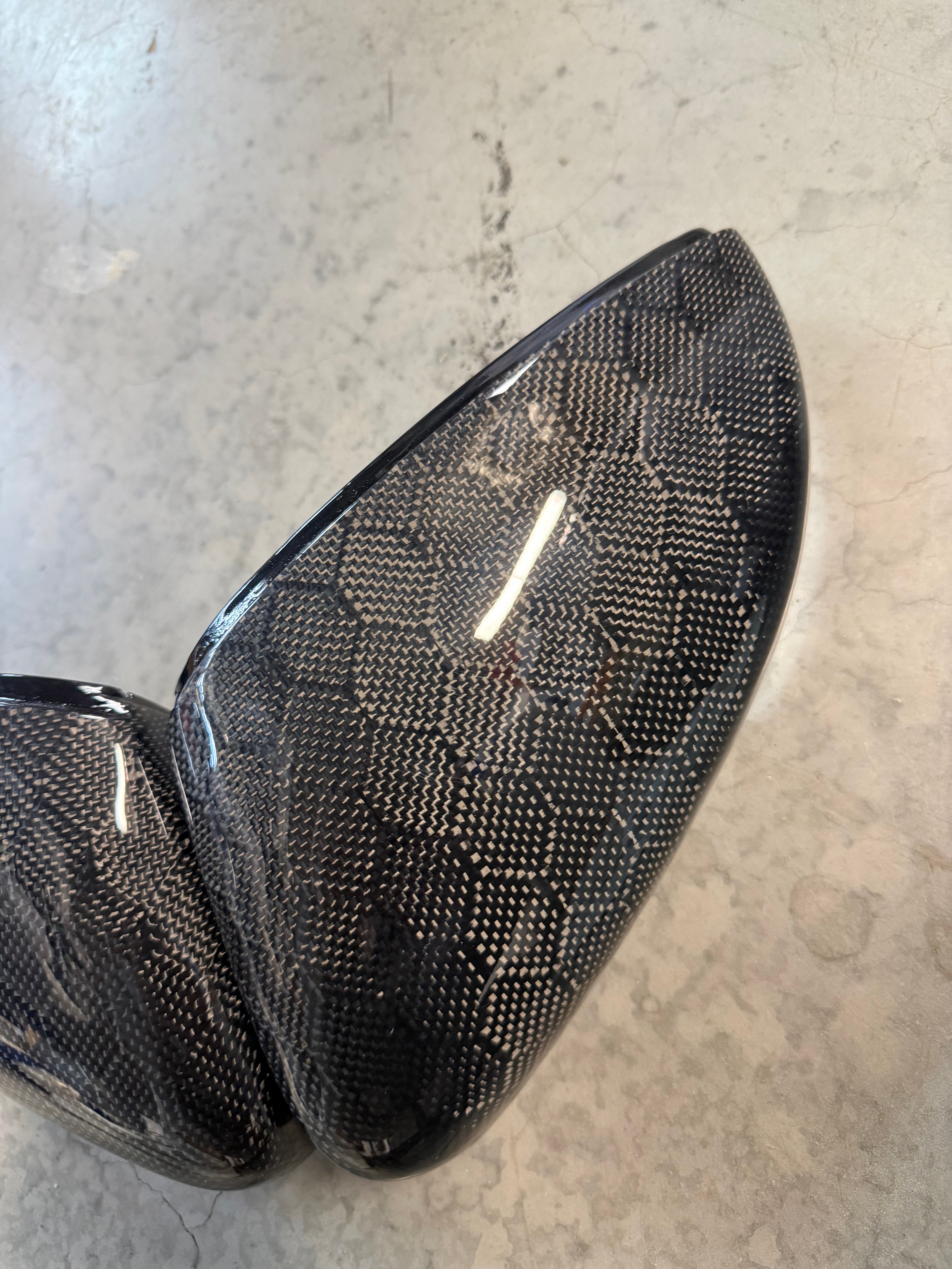 **CLEARANCE**Volkswagen VW Polo Genuine Carbon Fibre Replacement Wing Mirror Covers MK5 6C / 6R (2009-2017 Models) - Carbon Fibre Hex Style